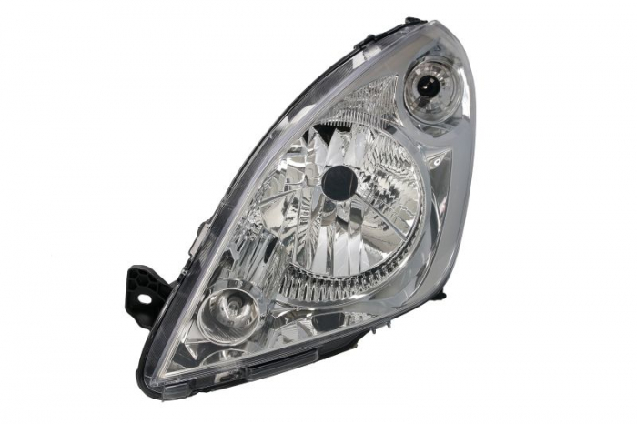 Far fata Stanga (halogen, H4 W5W, electric, cu motor, culoare insert: cromat, culoare semnalizator: transparent) potrivit SUZUKI SPLASH -12.10