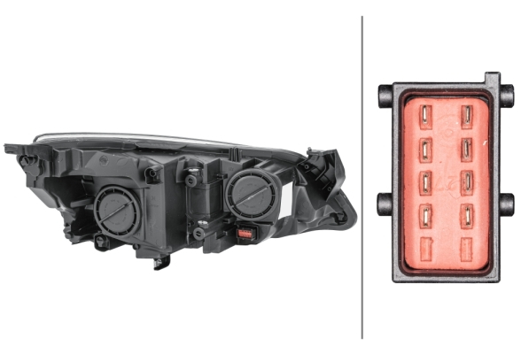 Far fata Stanga (halogen, H7/H7/LED, electric, cu motor, culoare insert: negru) potrivit OPEL ASTRA J, ASTRA J GTC -06.15 [4]