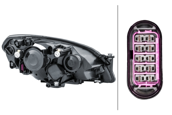 Far fata Stanga (halogen, H7/H7/LED/P21W, electric, cu motor, bec, culoare insert: cromat) potrivit SKODA CITIGO, E-CITIGO 10.11- [2]