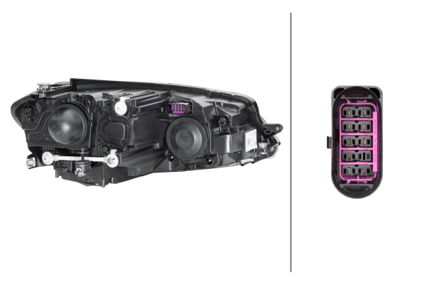 Far fata Stanga (halogen, H7/H9/WY21W, cu motor, bec) potrivit VW GOLF ALLTRACK VII, GOLF SPORTSVAN VII, GOLF VII [4]