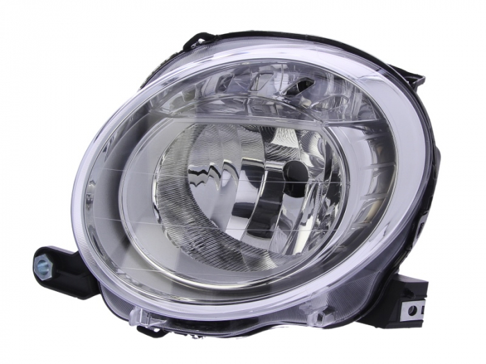 Far fata Stanga (halogen, H7 WY21W, electric, cu motor, culoare semnalizator: transparent) potrivit ABARTH 500   595   695, 500C   595C   695C; FIAT 500, 500 C 01.07-