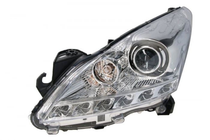 Far fata Stanga (halogen, H9, electric, cu motor, culoare insertie: gri, culoare semnalizator: transparent) potrivit PEUGEOT 3008 -09.13