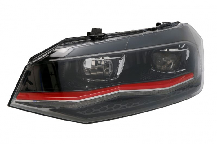 Far fata Stanga (LED, electric, cu motor) potrivit VW POLO VI