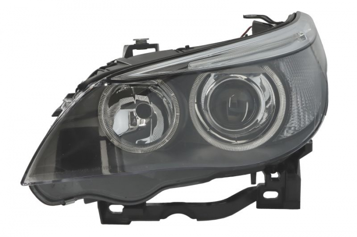 Far fata Stanga (xenon, D2S H7 LED W5W, electric, cu motor, culoare insert: negru) potrivit BMW 5 (E60), 5 (E61)