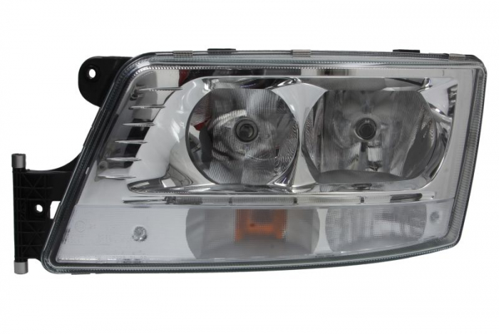 Far stanga (2 H7 2 LED PY21W, electric, cu motor, cu lumina de zi, culoare insert: crom platinat, culoare indicator: transparent) potrivit MAN TGX I 09.16-09.21