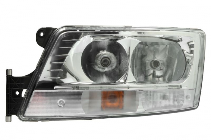 Far stanga (2 H7 H21W LED PY21W, manual, cu lumina de zi, culoare insert: crom platinat, culoare indicator: transparent) potrivit MAN TGX I 06.06-09.21