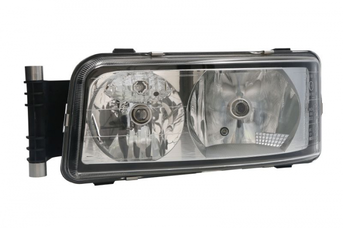 Far stanga (2 H7 H21W W5W, electric, cu lumina de zi, culoare insert: crom platinat) potrivit MAN LION  S CITY, TGM I, TGS I 02.09-