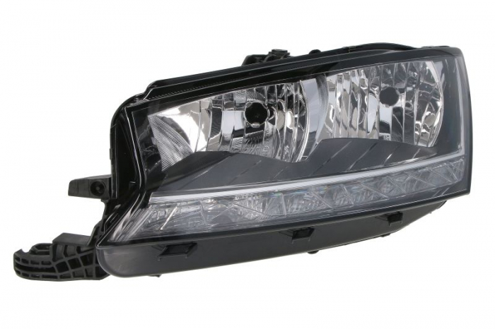 Far stanga (2 H7 LED, electric, cu motor) potrivit SKODA FABIA III 03.18-06.21