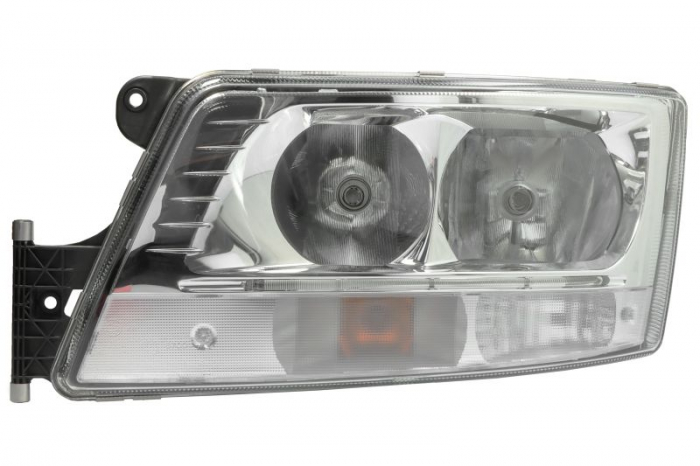 Far stanga (2 H7 LED PY21W, manual, culoare insert: crom platinat, culoare indicator: transparent) potrivit MAN TGS I, TGX I 06.06-