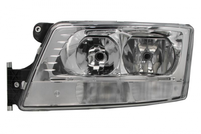 Far stanga (D1R H21W H7 LED PY21W, electric, cu motor, cu lumina de zi, culoare insert: crom platinat, culoare indicator: transparent) potrivit MAN TGX I 06.06-09.21