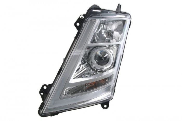 Far stanga (D1S H1 LED PY21W, manual, culoare insert: crom platinat, culoare indicator: transparent) potrivit VOLVO FH II 01.12-