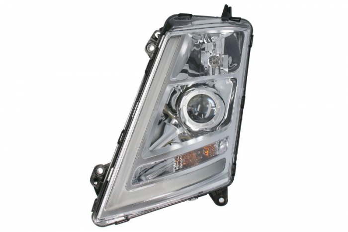 Far stanga (D1S H1 LED PY21W, manual, culoare insert: crom platinat, culoare indicator: transparent) potrivit VOLVO FH II 01.12-