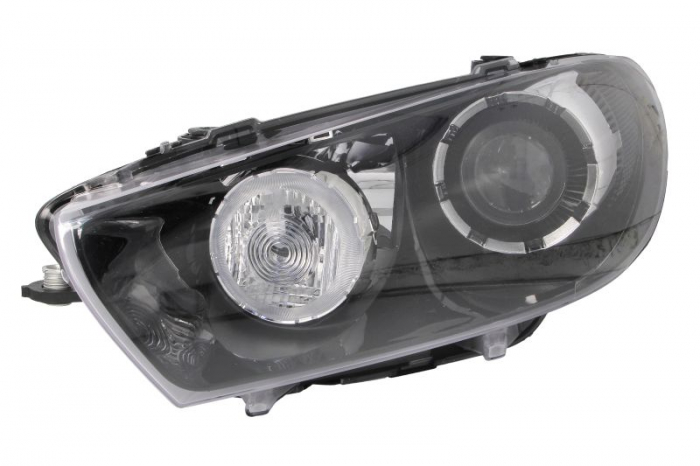Far Stanga (D1S H7 P21W, electric, cu motor, culoare insert: negru) potrivit VW SCIROCCO III