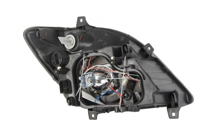 Far Stanga D1S/H7/PY21W/W5W, electric, fara motoras, xenon, interior argintiu, semnalizator galben potrivit MERCEDES SPRINTER 3,5-T B906 pana in 2013 [2]