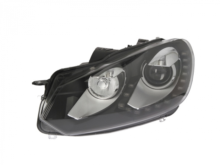 Far Stanga (D1S LED PY21W W5W, electric, cu motor, Bi-Xenon; LED, culoare interior: negru cromat) potrivit VW GOLF VI