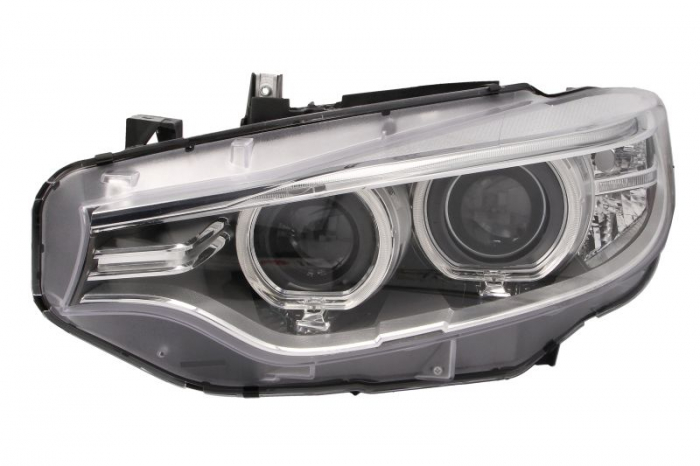 Far Stanga (D1S PY24W, electric, cu motor, cadru negru, culoare insert: negru) potrivit BMW 4 (F32, F82), 4 (F33, F83), 4 (G22, G82)