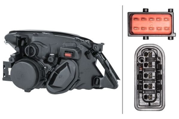 Far stanga D2S/H7/PY21W, electric,interior crom, semnalizator transparent OPEL SIGNUM, VECTRA C, VECTRA C GTS [2]