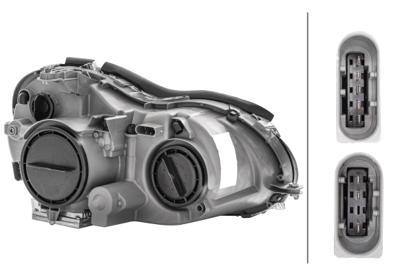 Far Stanga (D2S/H7/PY21W/W5W, electric, cu motor, Bi-Xenon; halogen, culoare interior: cromat, culoare semnalizator: alb) potrivit MERCEDES CLK (A209), CLK (C209) [2]