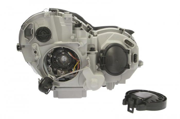 Far stanga (D2S/H7, reglaj electric, cu motoras, fundal cromat, fundal transparent) MERCEDES Clasa C 2000-2004 [2]