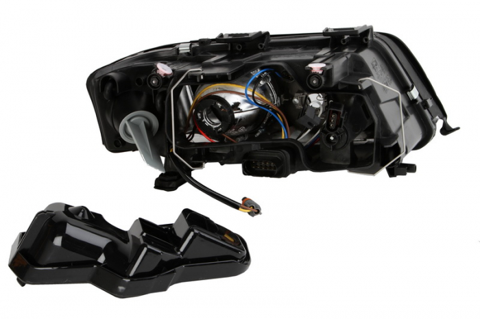 Far stanga (D2S/H7, reglaj electric, fundal cromat) AUDI A6 1997-2005 [2]