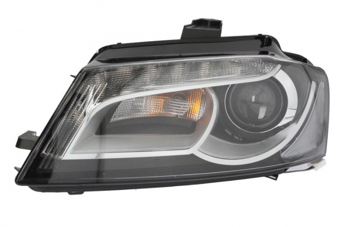 Far stanga D3S, electric, cu motoras, interior negru AUDI A3 8P intre 2008-2012