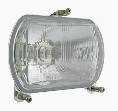 Far stanga dreapta (H4, main bulb seal, culoare insert: crom platinat) potrivit CASE IH 2000, FARM; EICHER 3000, 4000, WOTAN I; FIAT 400, 45-XX, 50-XX, 55-XX, 60-XX, 70-XX, 72-XX, 80-XX, 82-XX; FORD 3