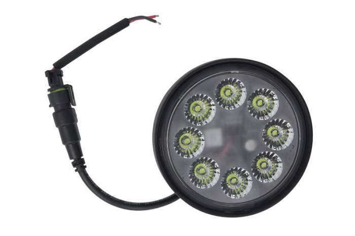 Far stanga dreapta (LED, 9 32V, 40W, inaltime 78mm, diametru 86,5mm, aluminiu, negru) potrivit JOHN DEERE 6000