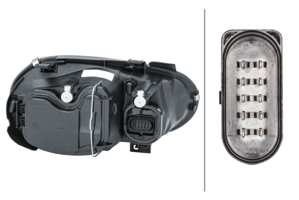 Far stanga (H1/H3/H7, reglaj electric, fundal cromat) VW GOLF 1997-2006 [2]