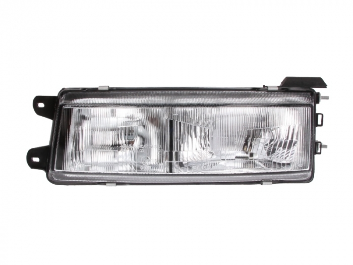 Far Stanga (H1 H4, mecanic, fara motoras, culoare insert: argintiu) potrivit MITSUBISHI COLT III, LANCER IV -05.94