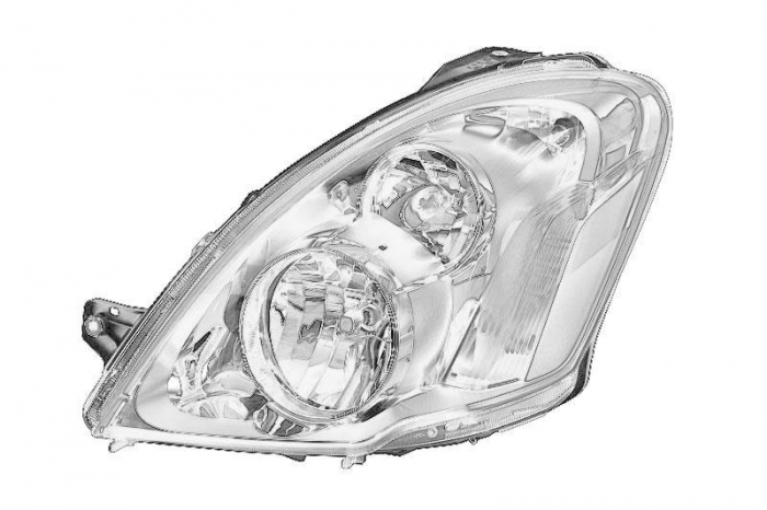 Far stanga (H1 H7, electric, cu motor, culoare insert: crom platinat) potrivit IVECO DAILY V 09.11-02.14