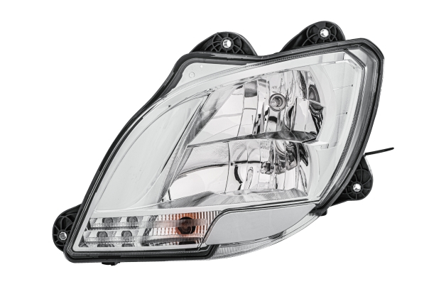 Far stanga (H1 H7 P21W, electric, cu motor, cu lumina de zi, culoare insert: crom platinat, culoare indicator: transparent) potrivit DAF CF, XF 106 10.12-