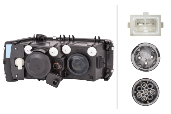 Far stanga (H1/H7/P21W/W5W, electric cu motoras, insertii crom, Semnalizator portocaliu) DAF 75 CF, CF 65, CF 75, CF 85, LF 45, LF 55, XF 105, XF 95 dupa 2001 [3]