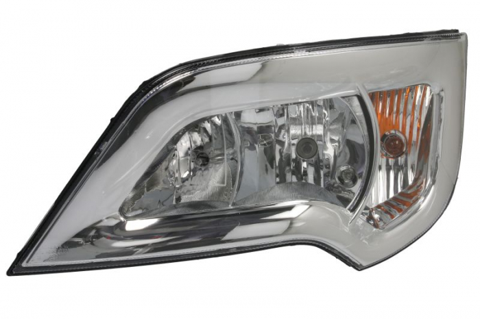 Far stanga (H1 H7 PY21W W5W, culoare insert: crom platinat, culoare indicator: alb) potrivit MERCEDES TRAVEGO (O 580) 01.08-