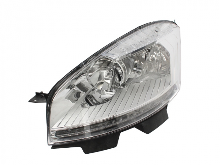 Far stanga (H1 H7, reglaj electric, cu motoras, fundal cromat) CITROEN C4 PICASSO 2006-2010