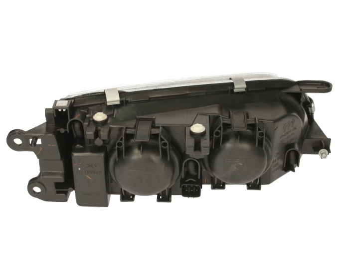 Far stanga (H1/H7, reglaj electric, cu motoras, fundal negru, semnalizator: fumuriu) MAZDA 626 1997-2000 [2]