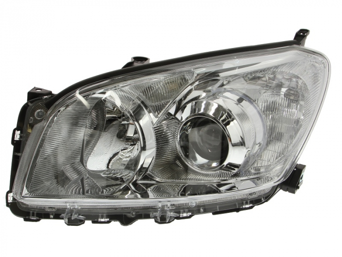 Far stanga (H11 HB3, electric, cu motoras, fundal cromat) TOYOTA RAV 4 2005-2009