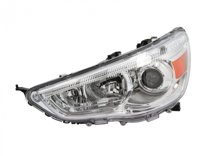 Far Stanga (H11 HB3, electric, fara motoras, culoare insert: cromat, culoare semnalizator: galben) potrivit MITSUBISHI ASX