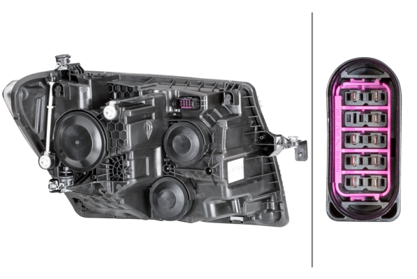 Far Stanga (H15/H21W/H7/W5W, electric, cu motor) potrivit MAN TGE; VW CRAFTER [2]