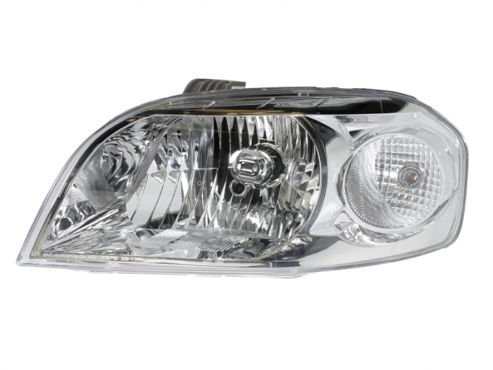 Far Stanga (H4, electric, cu motor, culoare insert: cromat, culoare semnalizator: transparent) potrivit CHEVROLET AVEO   KALOS
