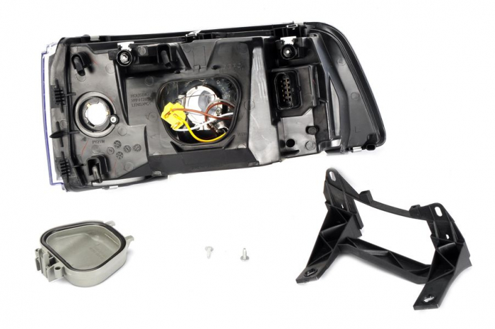 Far stanga (H4, electric, cu motoras, fundal cromat) VW TRANSPORTER 2003-2009 [3]