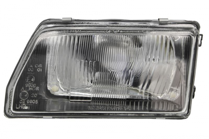 Far Stanga (H4, electric, fara motoras, culoare insert: negru) potrivit FIAT CINQUECENTO
