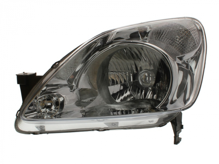 Far stanga (H4, electric, fundal argintiu, fundal transparent) HONDA CR-V 2001-2004