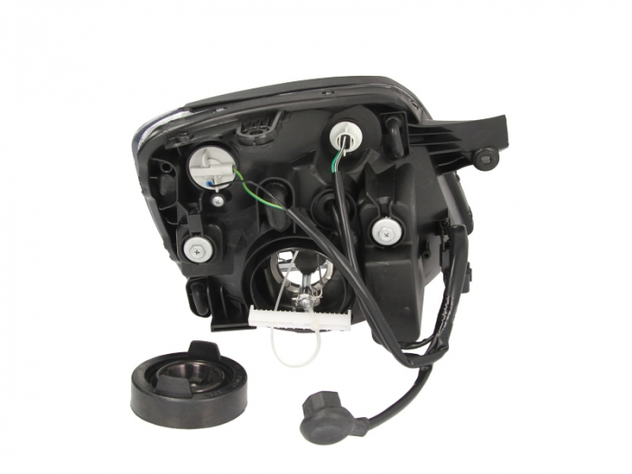 Far stanga (H4, electric, fundal argintiu, Semnalizator argintiu) KIA PICANTO dupa 2004 [2]