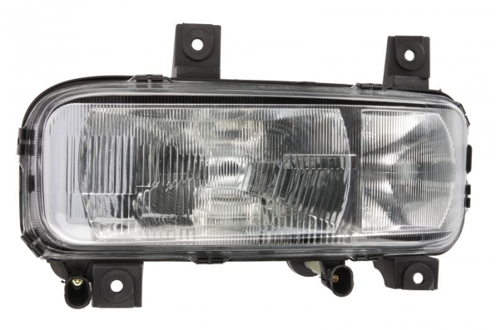 Far stanga (H4 H1 W5W, reglaj manual electric, fara motor, cu halogen) MERCEDES ATEGO 01.98-10.04