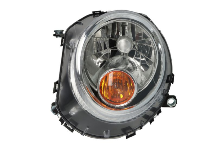 Far Stanga (H4 P21W, electric, cu motor, culoare insert: cromat, culoare semnalizator: galben) potrivit MINI (R50, R53), (R56), (R57), CLUBMAN (R55)