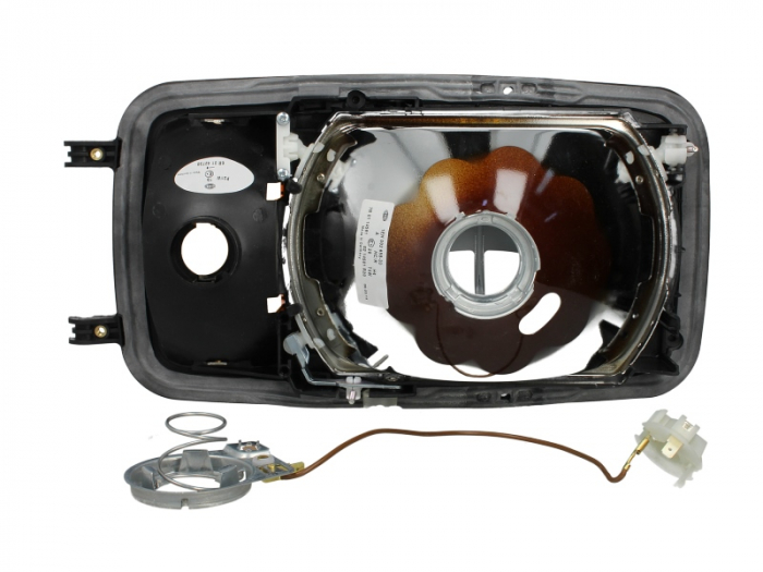 Far stanga H4/P21W/T4W, fundal argintiu, culoare semnalizator portocaliu MERCEDES MK, SK intre 1987-1996 [2]