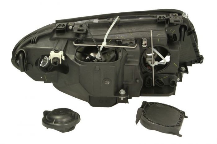Far Stanga (H7, electric, cu motor, culoare insert: negru, culoare semnalizator: alb) potrivit BMW 3 (E46) [2]