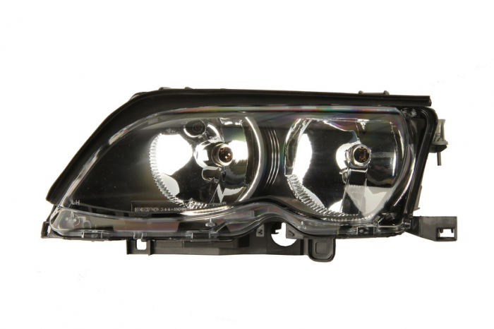 Far stanga H7, electric, cu motor, culoare interior negru potrivit BMW 3 E46 -03.05
