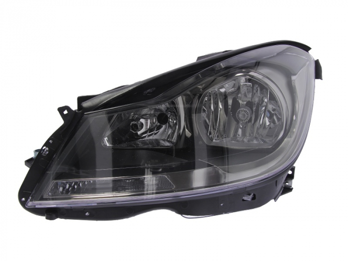 Far stanga H7, electric, cu motoras, interior negru MERCEDES Clasa C W204 intre 2007-2013