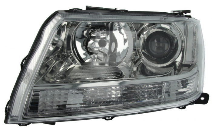 Far stanga (H7 HB3, electric, fundal cromat, fundal transparent) SUZUKI GRAND VITARA 2005-2009